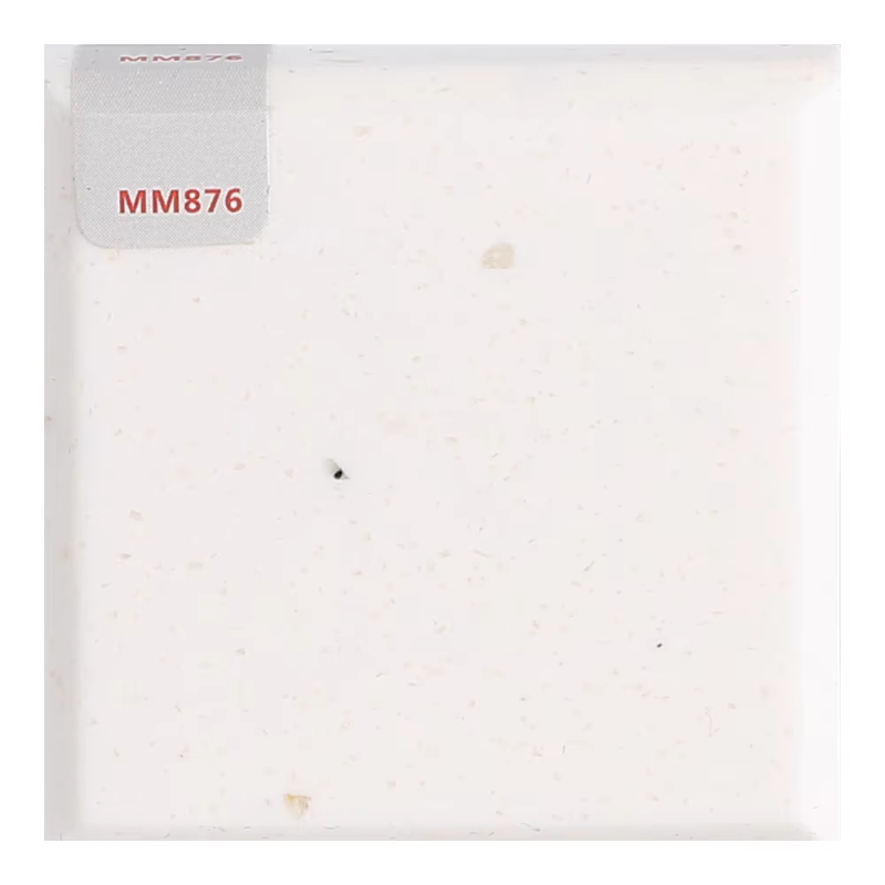 MM876 Pure White Modern Polished Solid Surface Acrylic Countertop Large Panel Waterproof